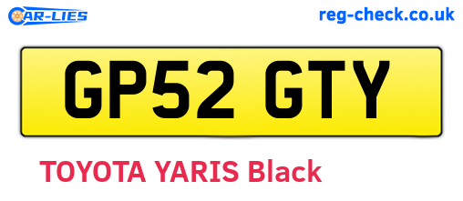 GP52GTY are the vehicle registration plates.