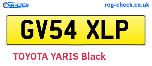 GV54XLP are the vehicle registration plates.