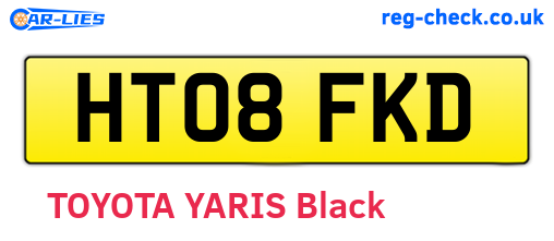 HT08FKD are the vehicle registration plates.