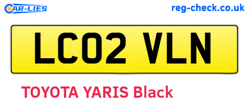 LC02VLN are the vehicle registration plates.
