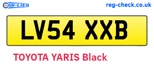 LV54XXB are the vehicle registration plates.