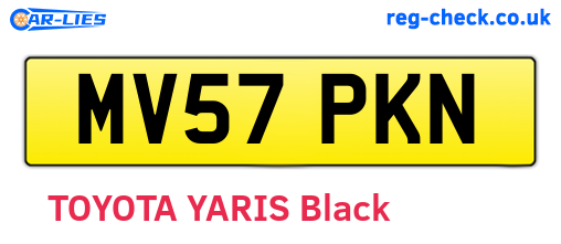 MV57PKN are the vehicle registration plates.