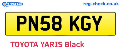 PN58KGY are the vehicle registration plates.