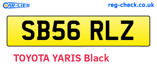 SB56RLZ are the vehicle registration plates.