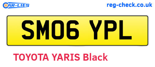 SM06YPL are the vehicle registration plates.