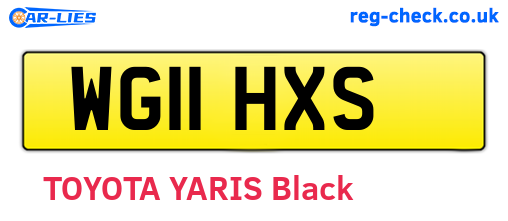 WG11HXS are the vehicle registration plates.