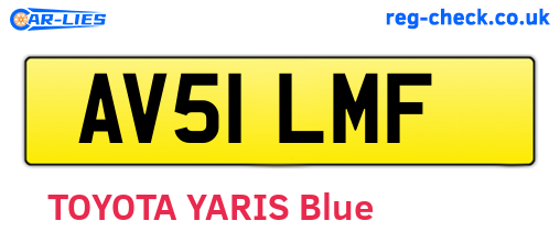 AV51LMF are the vehicle registration plates.