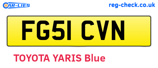 FG51CVN are the vehicle registration plates.