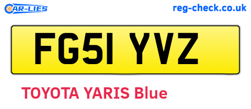 FG51YVZ are the vehicle registration plates.