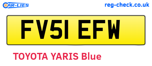 FV51EFW are the vehicle registration plates.
