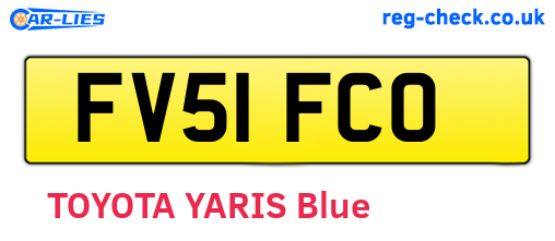 FV51FCO are the vehicle registration plates.