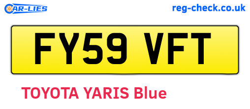 FY59VFT are the vehicle registration plates.