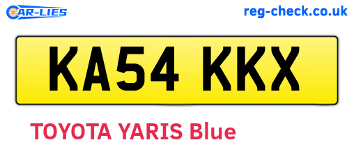 KA54KKX are the vehicle registration plates.