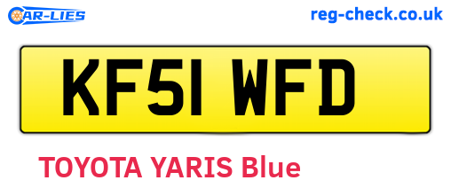 KF51WFD are the vehicle registration plates.