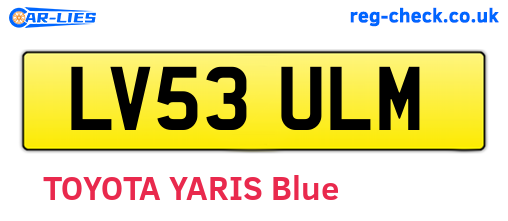 LV53ULM are the vehicle registration plates.