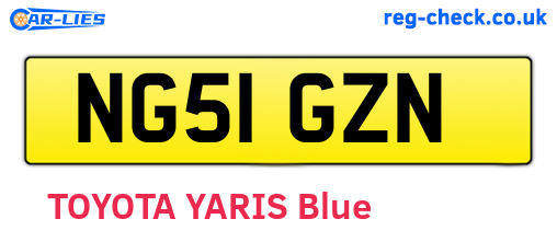 NG51GZN are the vehicle registration plates.
