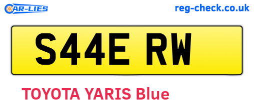 S44ERW are the vehicle registration plates.