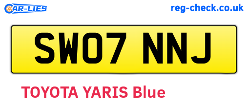 SW07NNJ are the vehicle registration plates.