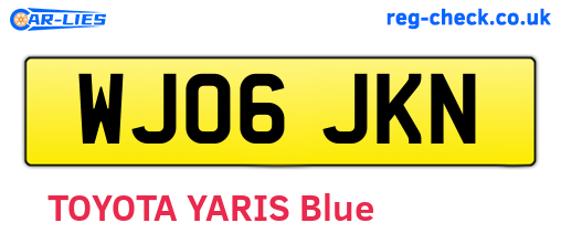 WJ06JKN are the vehicle registration plates.