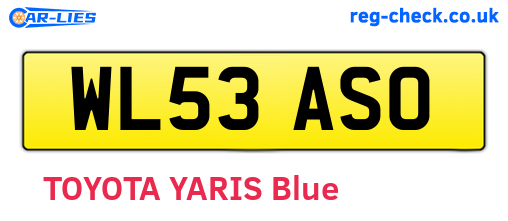 WL53ASO are the vehicle registration plates.