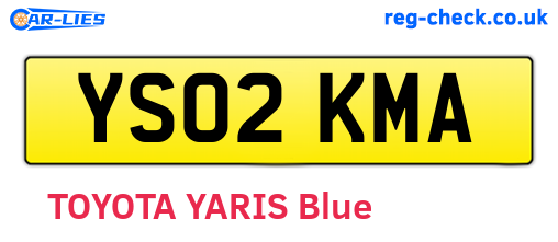 YS02KMA are the vehicle registration plates.
