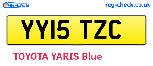 YY15TZC are the vehicle registration plates.