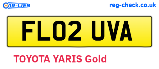 FL02UVA are the vehicle registration plates.
