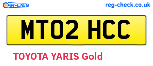 MT02HCC are the vehicle registration plates.