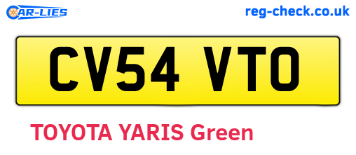 CV54VTO are the vehicle registration plates.
