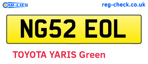 NG52EOL are the vehicle registration plates.