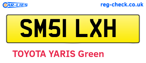 SM51LXH are the vehicle registration plates.