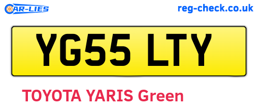 YG55LTY are the vehicle registration plates.