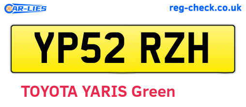 YP52RZH are the vehicle registration plates.