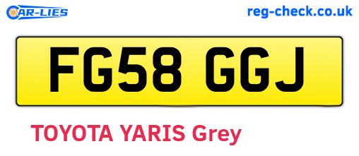 FG58GGJ are the vehicle registration plates.