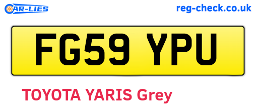 FG59YPU are the vehicle registration plates.