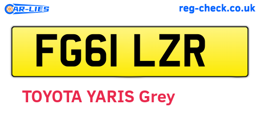 FG61LZR are the vehicle registration plates.
