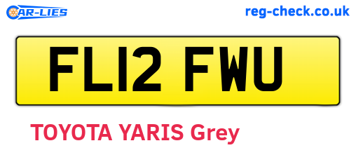 FL12FWU are the vehicle registration plates.