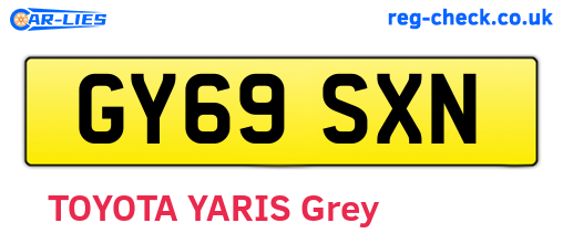 GY69SXN are the vehicle registration plates.