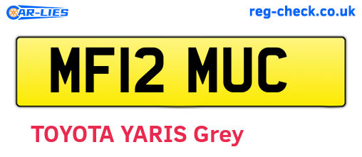 MF12MUC are the vehicle registration plates.
