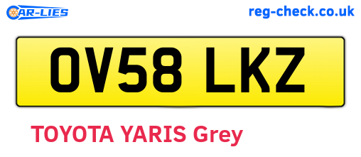 OV58LKZ are the vehicle registration plates.