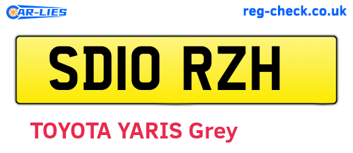 SD10RZH are the vehicle registration plates.