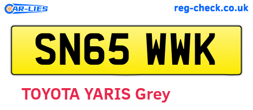 SN65WWK are the vehicle registration plates.