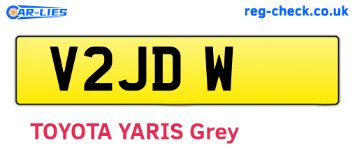 V2JDW are the vehicle registration plates.