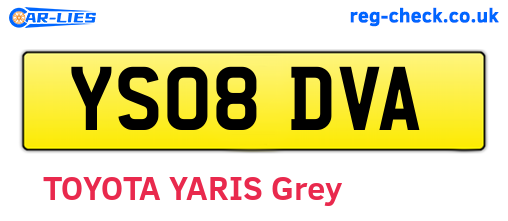 YS08DVA are the vehicle registration plates.