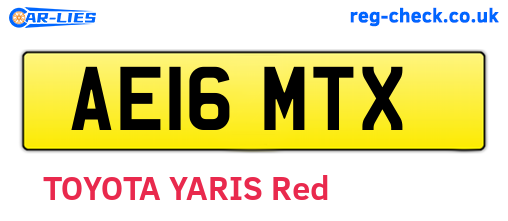 AE16MTX are the vehicle registration plates.