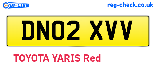 DN02XVV are the vehicle registration plates.