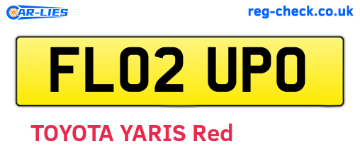 FL02UPO are the vehicle registration plates.