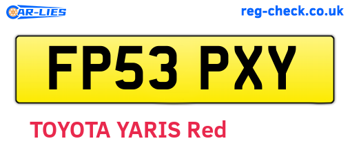 FP53PXY are the vehicle registration plates.