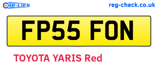 FP55FON are the vehicle registration plates.
