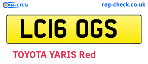 LC16OGS are the vehicle registration plates.